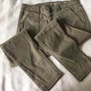 AEO Super Stretch Green Sateen X Jeggings
